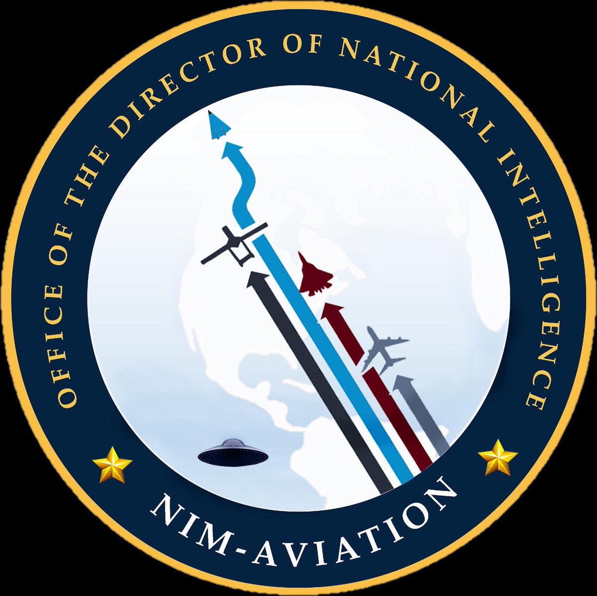 jaimemaussan1's tweet photo. Muy interesante: La oficina de inteligencia para la aviación en los Estados Unidos "Gerencia General de Inteligencia para la Aviación", agregó a su logotipo oficial la imagen de lo que ahora conocemos como un objeto de origen no humano. 

https://t.co/OqcH8ClUMV https://t.co/F8cAhmVuoy