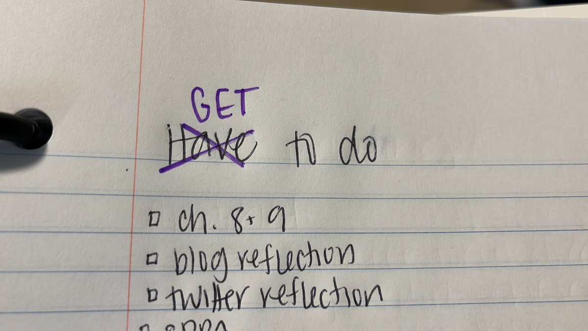 Perspective is everything! I start every week with my “get to do list” because I love my job and feel lucky for the opportunities I have. Learned this trick from a trauma informed teaching class I took with #ReadyAimTeach <a href="/AmyKinesTools/">Amy Kines</a> #EDUC502
