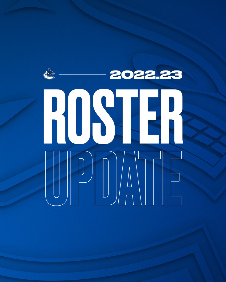 Canucks's tweet photo. General Manager Patrik Allvin announced today that the Canucks have reduced their pre-season roster by eight players. 

DETAILS | https://t.co/mEFtffPBKK https://t.co/gXDsLZVvRg