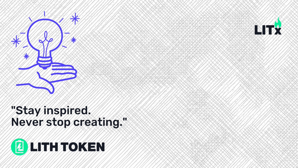 ShopLith_'s tweet photo. Stay Inspired and Never Stop Creating 💚🔋 #motivation #creating #inspire #esg #crypto #LITHToken https://t.co/MHSBMK2o4L