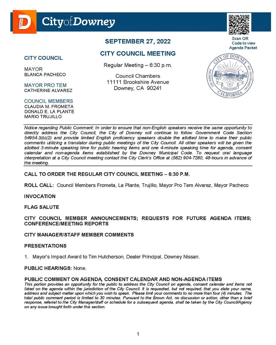 City Of Downey Government On Twitter The Agenda For Tomorrow S City City Of Downey Government On Twitter The Agenda For Tomorrow S City