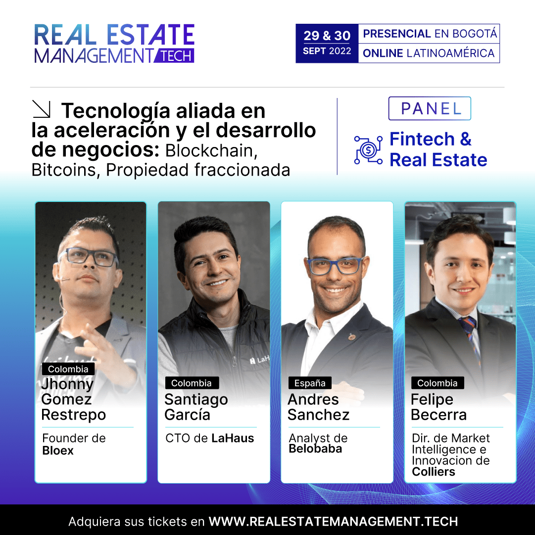 CaceresyFerro's tweet photo. Este 29 y 30 de septiembre, llega la 3ª edición del evento latinoamericano enfocado en COMMERCIAL REAL ESTATE, para la gestión y administración de activos.

Adquiere ya tus entradas:
https://t.co/CvNqgofAK4

#realestate #fintech #bogota #blockchain #bitcoin #tecnologia https://t.co/9RZM86I3tQ