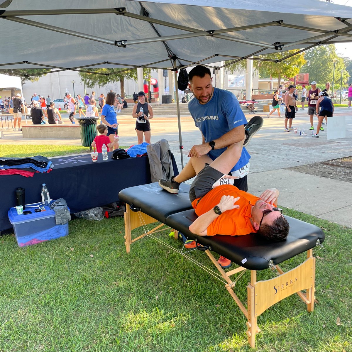 PTProsInc's tweet photo. Big thanks to the #CajunRoadRunners Club for letting John Broussard and PT Pros Lafayette be a part of the Big Pete's 8K Classic! We really enjoyed getting to meet with the runners and helping them with pre/post race stretching. #GetMoving #YourTeamIsHere #GeauxRun #LafayetteLA https://t.co/Ix5u6qUtrk
