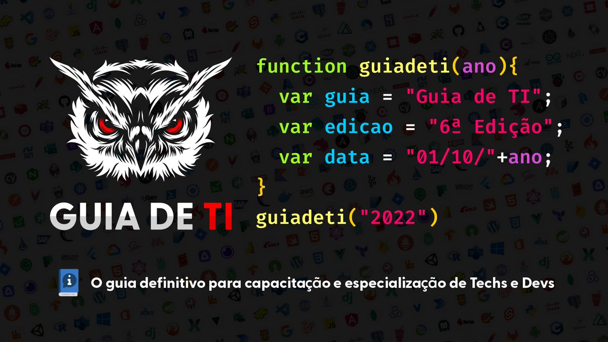 guiadeti's tweet image. Fico feliz em anunciar mais uma novidade no Guia de TI.
🎉Está no ar a 6ª edição do 🦉Guia de TI!

São mais de 200 escolas e mais de 500 tecnologias.
Centenas de Cursos Gratuitos para dar aquele upgrade no currículo!

download.guiadeti.com.br