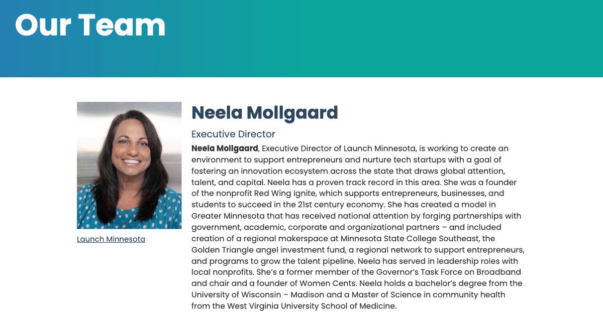 grove's tweet image. Congratulations to @NeelaMollgaard who won the Impact Award at #TCSW2022 last week for her work growing @LaunchMinnesota 🎉

We&apos;re lucky to have Neela&apos;s leadership at @mndeed &amp;amp; honored she was chosen. Find out more about Launch at launchminnesota.com