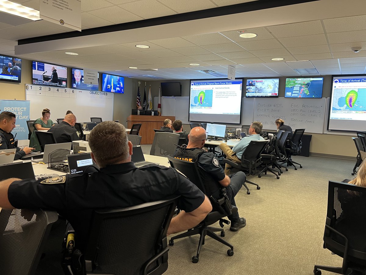 UCFPolice's tweet photo. We remain in active communication with our local National Weather Service office in Melbourne and the National Hurricane Center to ensure the university has the latest information. We will assess updated projections and provide more information to our community this afternoon. https://t.co/YuOeETbE2n