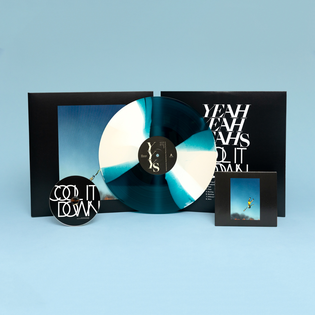 YYYs's tweet photo. Countdown to #CoolItDown release Sep 30 is ON! As part of our efforts to protect the planet &amp; combat climate change, YYYs are proud to partner with @ClientEarth and will be kicking off by donating $1 from all pre-orders of the limited edition twister vinyl to support their cause. https://t.co/jhw26XALnu