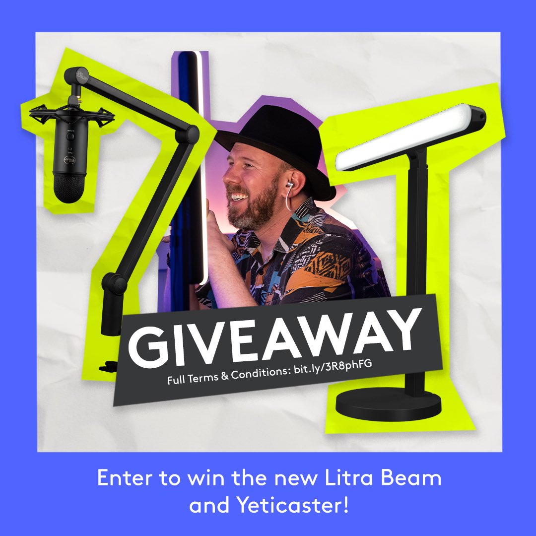 🚨It’s a Litra Beam and <a href="/BlueMicrophones/">Blue Microphones</a> Yeticaster giveaway!🚨

Enter to win by following <a href="/logitechc/">Logitech For Creators</a>, then quote retweeting this to let us know how you’d use that new gear! Enter by October 5 and read the full rules here → bit.ly/3R8phFG