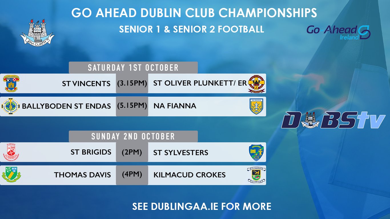 Dublin GAA on Twitter: "📺 We'll have four games this weekend 𝙡𝙞𝙫𝙚 𝙤𝙣