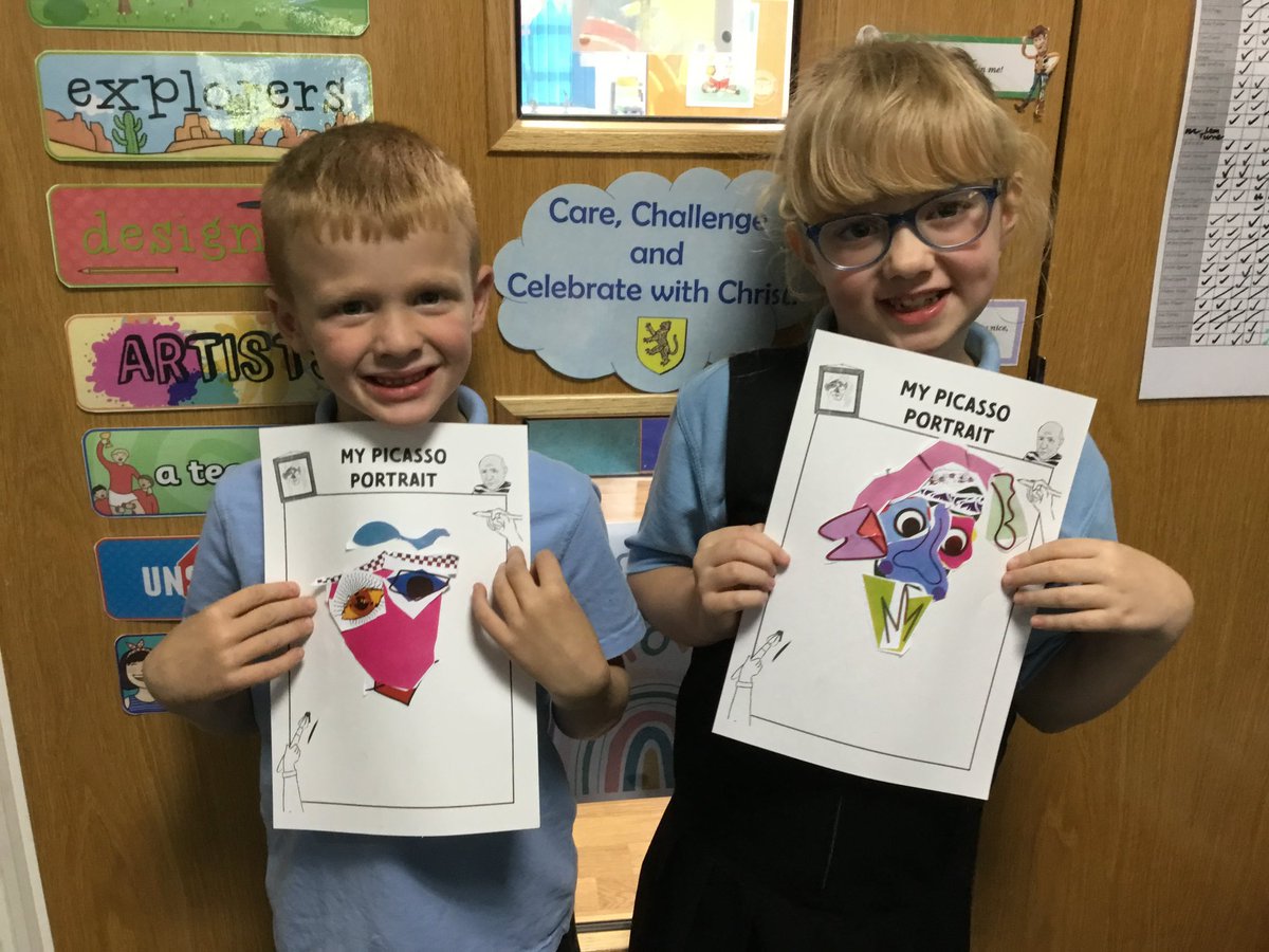 smceps's tweet photo. 2HW had a great afternoon, celebrating European Day of Languages! They learnt how to count to 10 and greet one another in Spanish. They also created some beautiful pieces of artwork, inspired by Pablo Picasso. 🇪🇸🎨 https://t.co/Da6iBzFVkW
