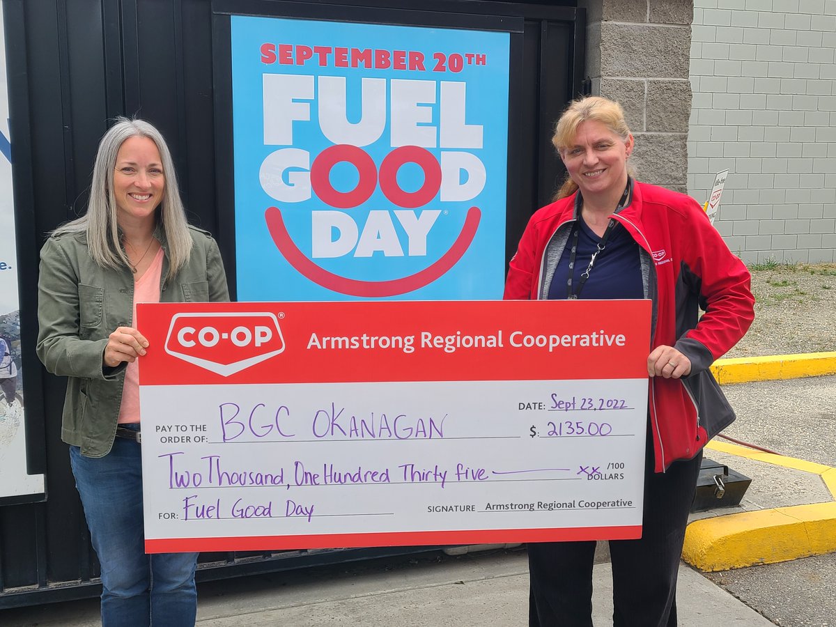 Armstrong Co-op (@armstrongcoop) on Twitter photo Thank you to everyone that supported Co-op Fuel Good Day last week in Armstrong! Together we were able to raise $2,135.00 for <a href="/bgcokanagan/">BGC Okanagan</a>! #FuelGoodDay #supportlocal #coop #ARC100 Thank you to everyone that supported Co-op Fuel Good Day last week in Armstrong! Together we were able to raise $2,135.00 for <a href="/bgcokanagan/">BGC Okanagan</a>! #FuelGoodDay #supportlocal #coop #ARC100