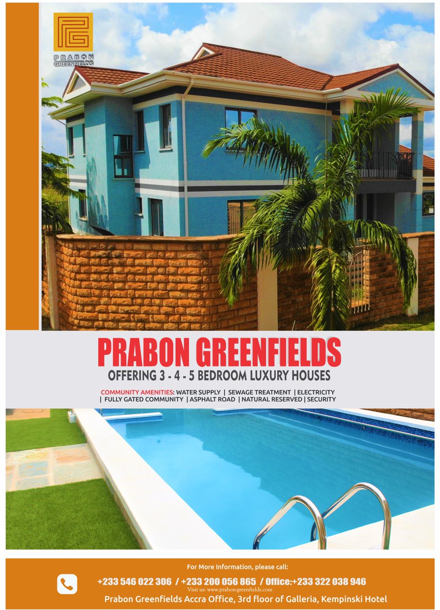 PrabonD's tweet photo. A place in Kumasi where generations can live in eco-comfort environment and style. Prabon Greenfields, the Heart of Kumasi. #Prabon #realestate #kumasi https://t.co/xK5Rk6gBkq
