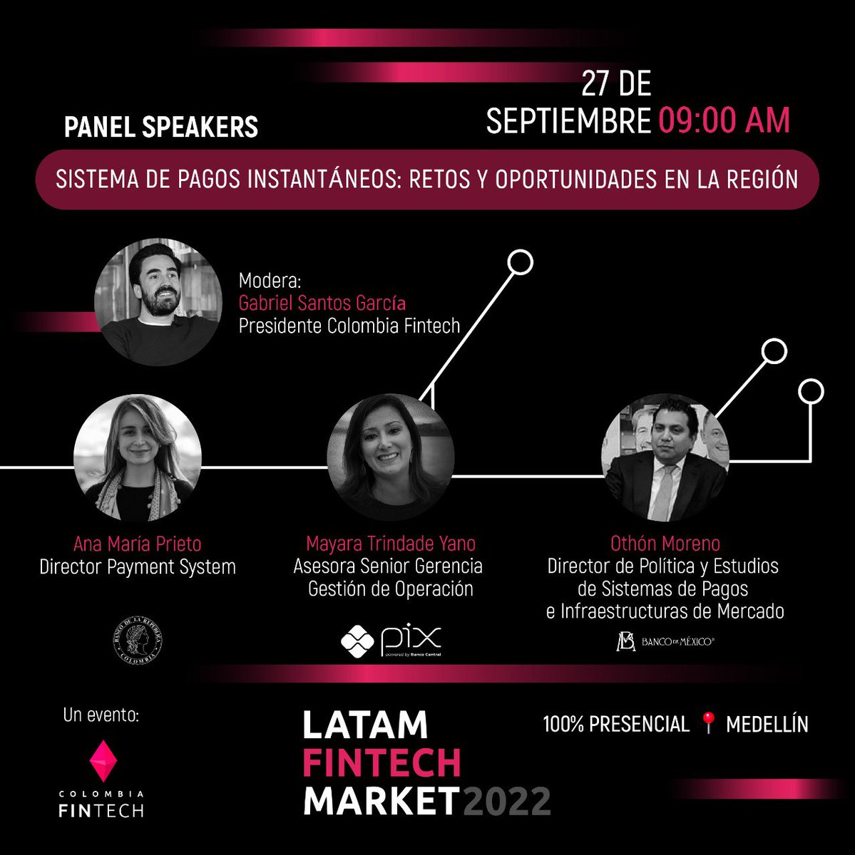 GabrielSantosCD's tweet photo. Mañana en @colombiafintech tendremos nuestro evento sectorial en la ciudad de Medellín. Trataremos sobre inclusión financiera, Open Banking, Pagos Instantáneos, Cripto, NFT y mucho más. Les estaremos compartiendo conclusiones de las discusiones que se darán para el ecosistema. https://t.co/6177o1Xqsf