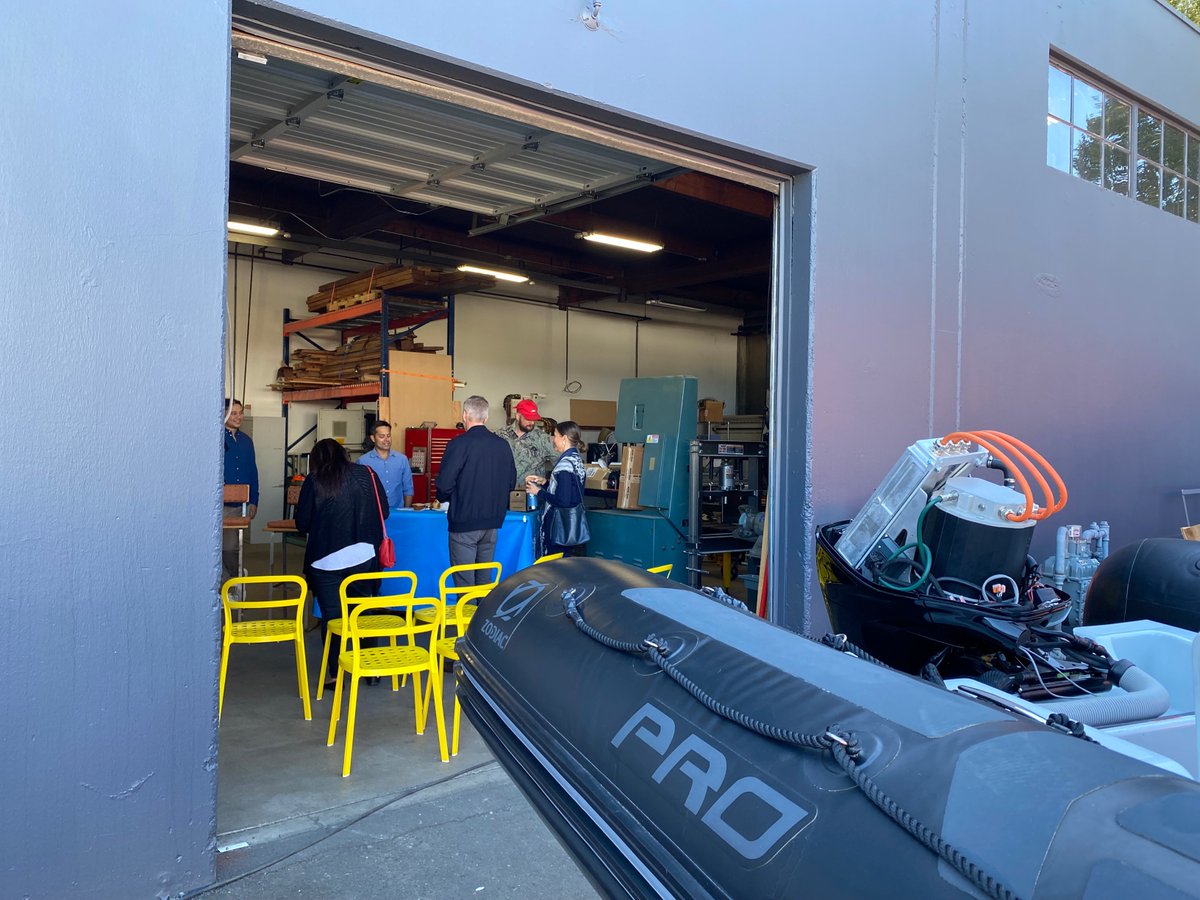 tedwheeler's tweet photo. Last week I had the opportunity to visit with @PhotonMarine - an impressive, early-stage climate tech startup focused on electric outboard motors. 

The City is committed to helping innovative, sustainability-focused businesses like this invest and grow in our community. https://t.co/wViMpevcd8