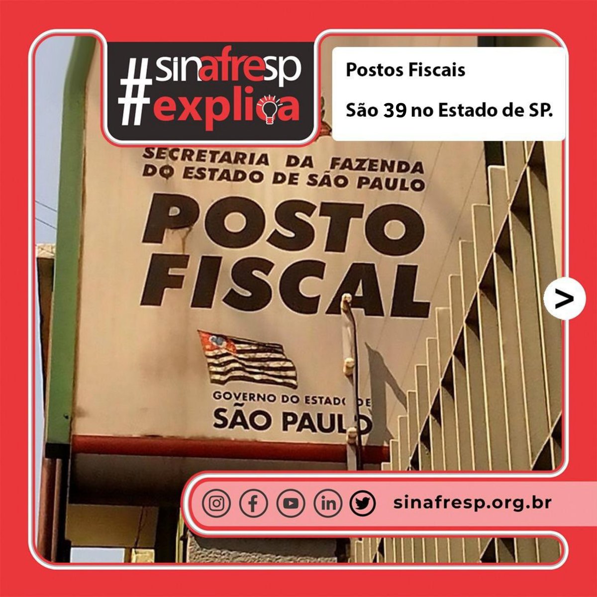 sinafresp's tweet photo. Nas Delegacias Regionais Tributárias e seus respectivos postos espalhados por todo o Estado, #AFREs exercem atividades de arrecadação, atendimento e fiscalização. Arraste para ver onde ficam os locais. 😉 https://t.co/vvo0znHtqB