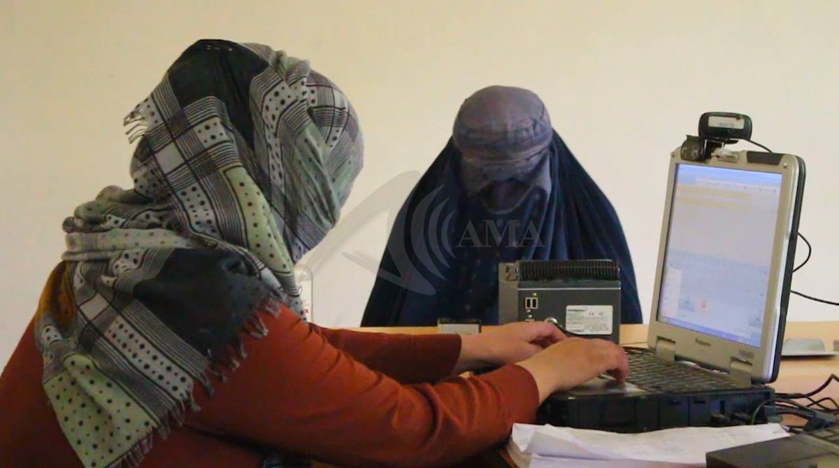 AgencyAfghan's tweet photo. At least dozens of women rehired by #National Police in #Badakhshan province of Afghanistan 
Afghanistan: At least hundred female #police officers rehired a year after they lost jobs following the return of Islamic Emirate govt in #Badakhshan, Afghanistan, on September 26, 2022. https://t.co/qTAzOAEGPh