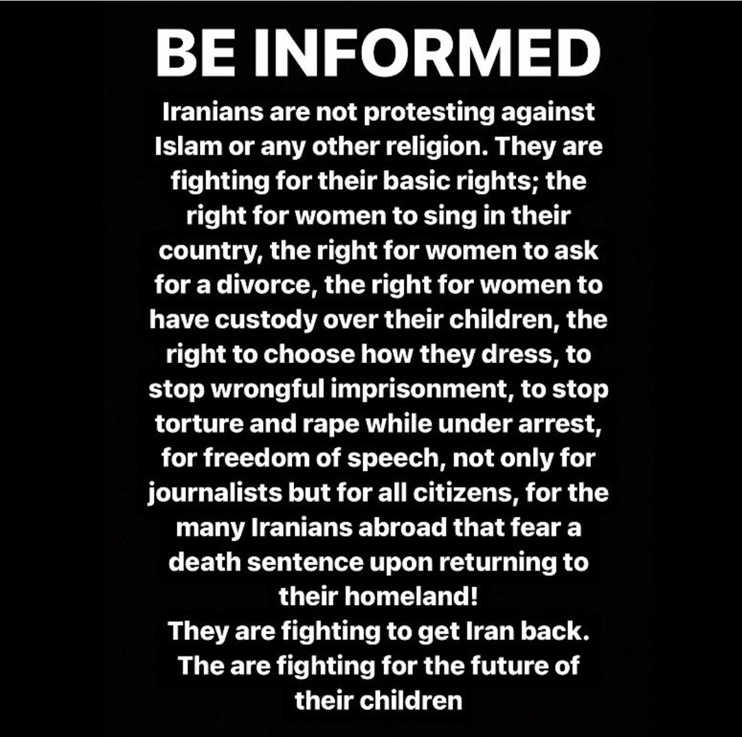 AtiyehKashefi's tweet photo. For Iran, for right of expression, for the very basic human rights, for freedom..
#mahsaamini #OpIran #مهسا_امینی https://t.co/NX465ANbF6