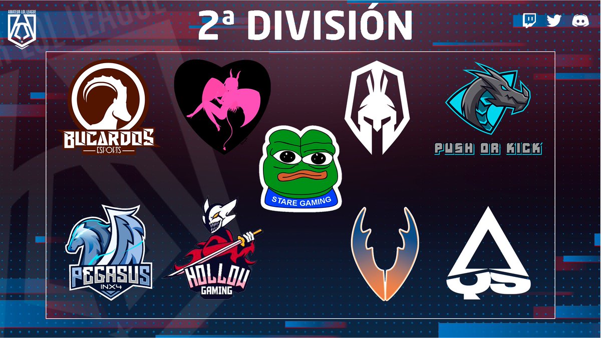 Vamos acercándonos a lo mas alto de la competición y nos encontramos con #2ªDivisión.

La división donde se forjan las leyendas... ¿Quién conseguirá ascender y codearse con los mejores?

#Temporada6 #2ªDivisión #ALL