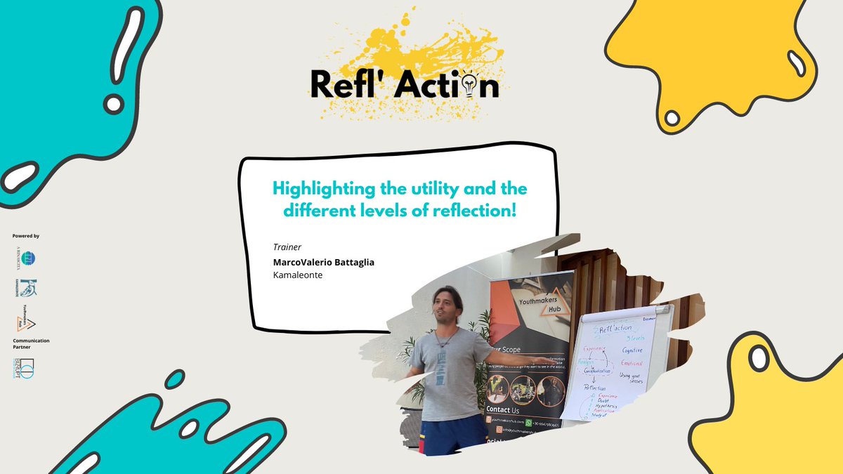 youthmakershub's tweet photo. How many are the levels of reflection? 🤔
➡️ cognitive
➡️ emotional
➡️ using your senses
#ReflAction #YouthmakersHub #YOUthMakeItHappen https://t.co/uK1anVHprL
