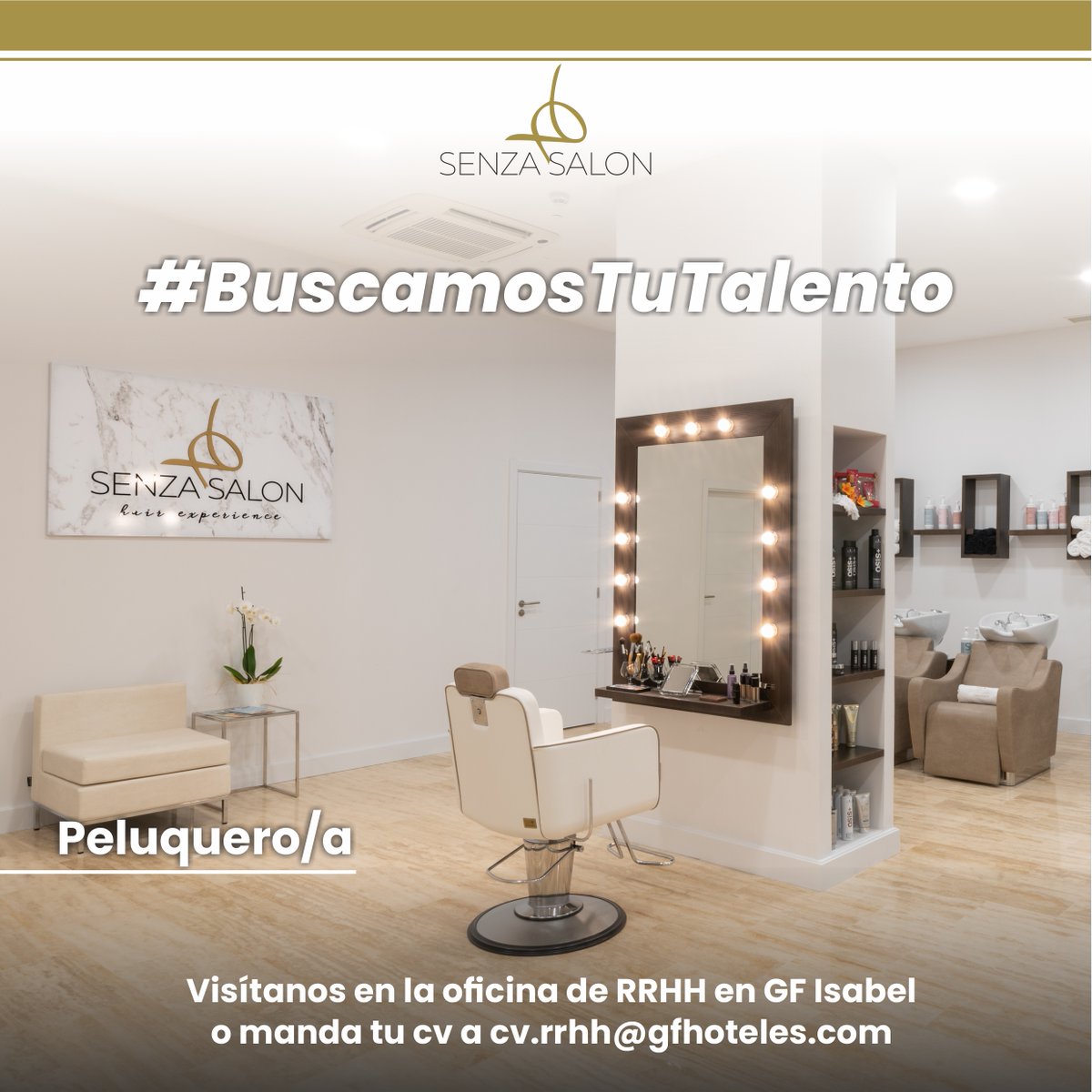 gfhoteles's tweet photo. 🔎 #BuscamosTuTalento
¿Quieres formar parte del equipo de Peluquería de #SenzaSalón?
Visita nuestra oficina de Recursos Humanos-Gestión del Talento en el hotel #GFIsabel o, si lo prefieres, envía tu currículum a cv.rrhh@gfhoteles.com.
#EmpleoTenerife #Empleo #CostaAdeje https://t.co/mnjC0oBTLO