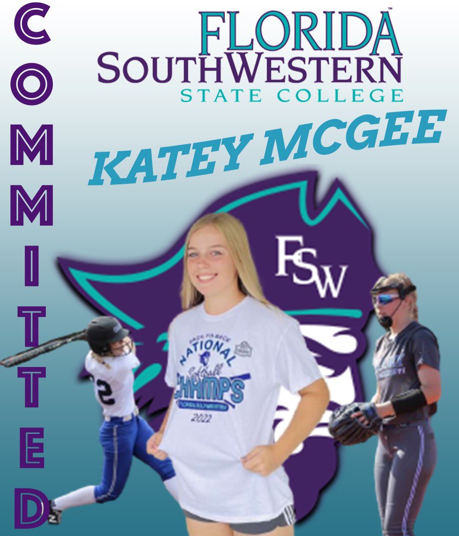 KateyMcGee1's tweet photo. I am blessed to announce my commitment to Florida Southwestern State to further my academic and athletic career. I would like to thank everyone who has been apart of my journey. GO BUCS!!
All Glory to God!!
Psalm 18:1-2
@fswsoftball @GloryMS18u https://t.co/y7tkoU55ll