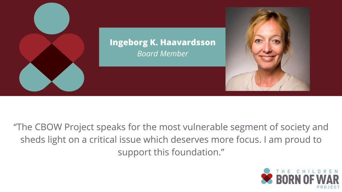 We are pleased to introduce Ingeborg K. Haavardsson, board member of the <a href="/CBOWProject/">CBOW Project</a> 👏

She is proud to be supporting the #CBOW Project and through the work of the foundation hopes to shed more light on this critical issue nationally and globally. 🗨️📢🌍
