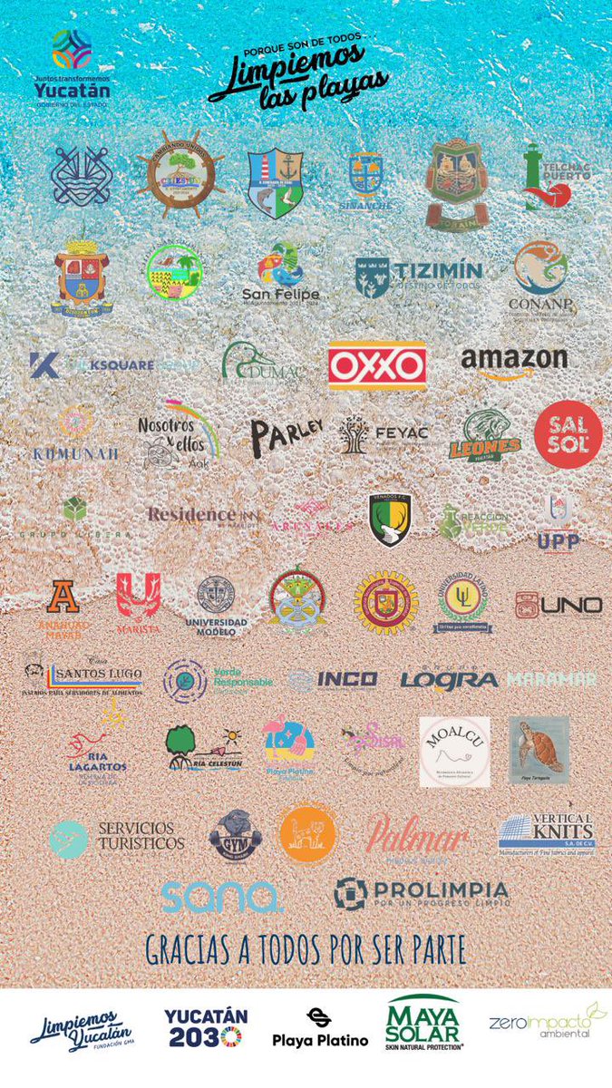 verderespong's tweet photo. Participamos 101 #AgentesDeCambio y retiramos 188.5 Kg de #ResiduosSólidos de la playa de #Telchac . En la #MacroLimpieza participamos 1,103 voluntarios y limpiamos 3,821 Kg de basura en 14 puntos de la costa de #Yucatán ¡Gracias a todos los que se pintan #VerdeResponsable!🏝 https://t.co/Q3UyPyb1XG