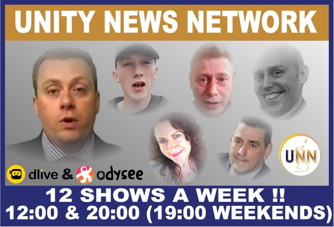 DeanSmi47962704's tweet photo. Join David Clews tonight at 8pm.
Unity News Network is a great independent news organisation.
Fantastic shows and presenters. Well worth watching.
#SupportIndependentMedia #SupportAlternativeMedia
https://t.co/aplpNzJSq2 https://t.co/SGGWSpMJa1