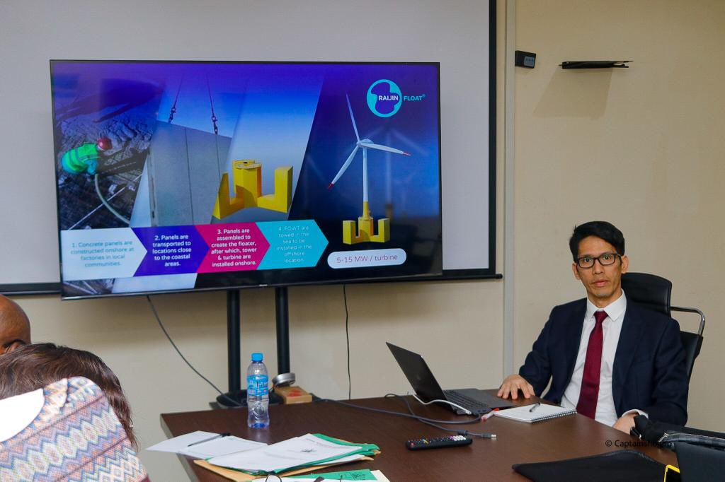 MohdHAbdullahi's tweet photo. Today @FMEnvng I received in audience the Japan Blue Energy Co who are interested in supporting 🇳🇬 quest towards clean energy to meet our #NetZero target by deploying state of the art offshore Wind Energy Tech. #JBEC was led by #RodolsoTGoncalves & Sumie Ogasawara https://t.co/JsGUMzOLAU