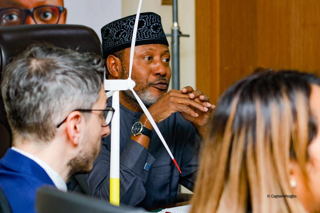 MohdHAbdullahi's tweet photo. Today @FMEnvng I received in audience the Japan Blue Energy Co who are interested in supporting 🇳🇬 quest towards clean energy to meet our #NetZero target by deploying state of the art offshore Wind Energy Tech. #JBEC was led by #RodolsoTGoncalves & Sumie Ogasawara https://t.co/JsGUMzOLAU