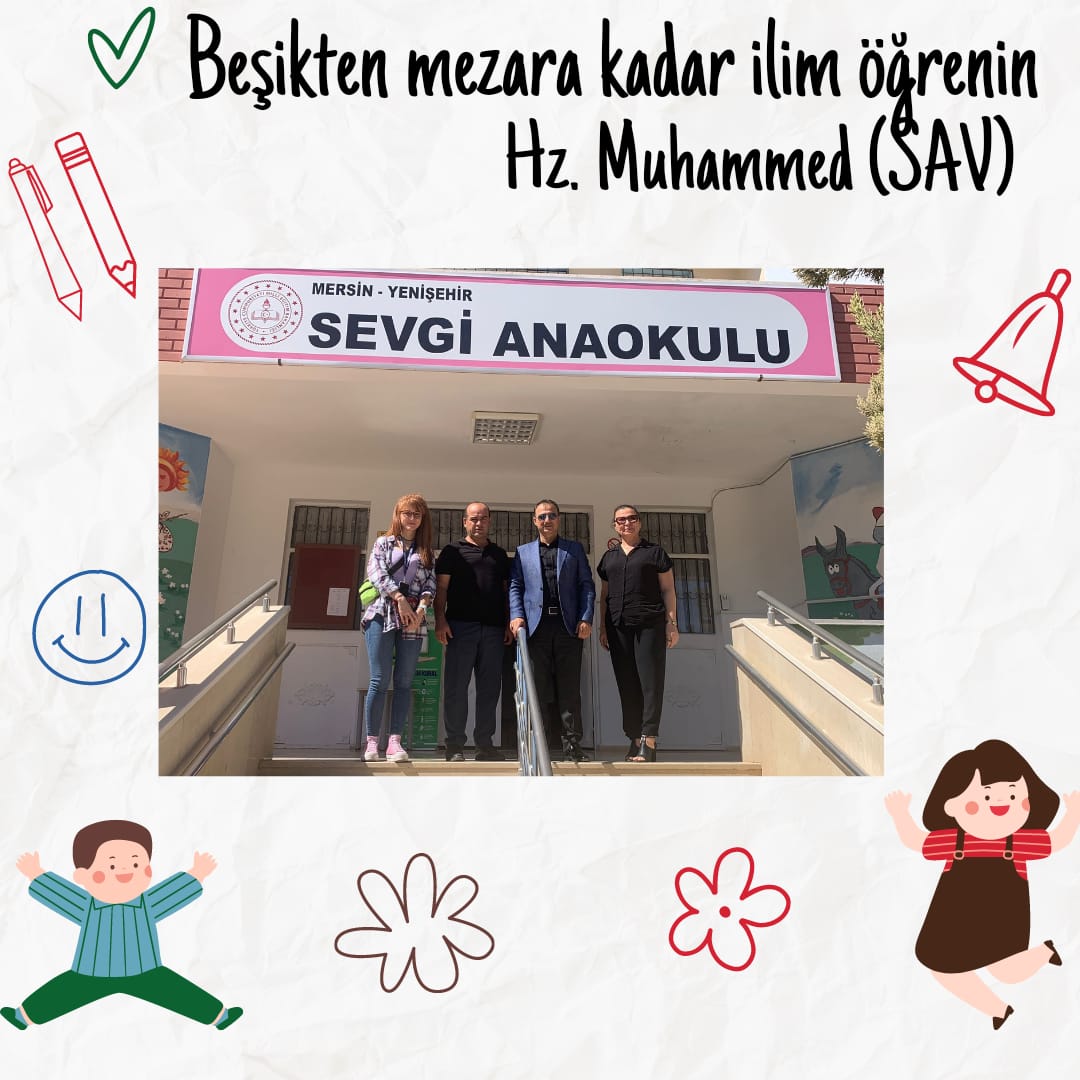 İlçe Müdürü Sayın Necmeddin DİNÇ ve Şube Müdürü İbrahim YILMAZ, Sevgi Anaokulu'nu ziyaret etti.
<a href="/tcmeb/">Millî Eğitim Bakanlığı</a> <a href="/MersinMEM/">Mersin İl Millî Eğitim Müdürlüğü</a> <a href="/AdemKoca46/">Adem Koca</a> 
<a href="/necmidinc/">M.Necmeddin Dinç</a> <a href="/SevgiAnaokulu/">Mersin Sevgi Anaokulu</a>
