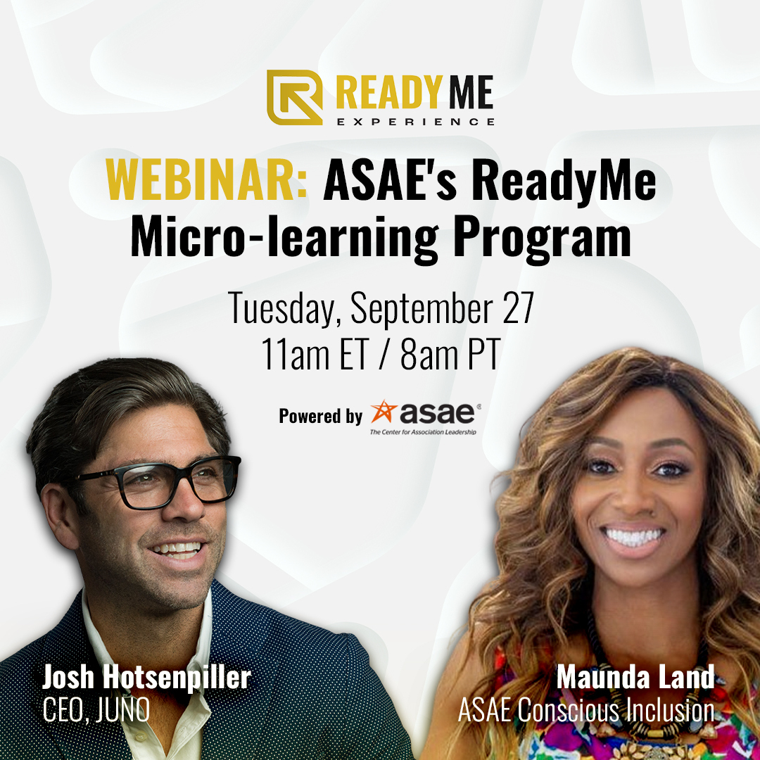 Thinking about innovation? 💡Need a little inspiration to improve how your members engage? Come hear how ASAE: The Center for Assoc Leadership set a goal to launch its new micro-learning and mentoring program in our new Moonshots series. 
Register here: bit.ly/3LCrdVY