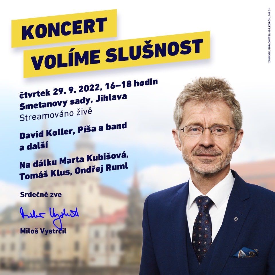 Vystrcil_Milos's tweet image. Prosím šiřte,
přijďte na koncert 
a hlavně pátek nebo v sobotu 
VOLTE SLUŠNOST  🙂
Díky 🙏

#volteslusnost