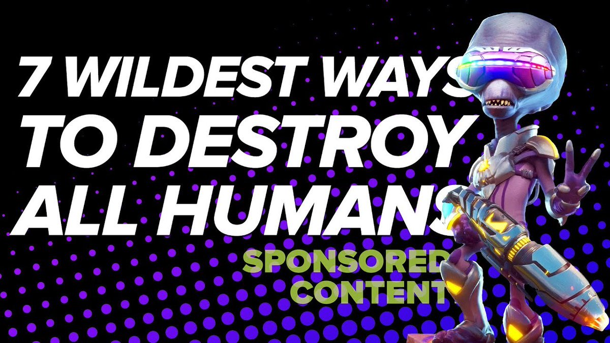 An advanced alien race could probably destroy us in an instant, but where's the fun in that? Instead, here are the 7 best ways to destroy all humans in Destroy All Humans 2: Reprobed #ad youtu.be/pQTrRV4mIr8