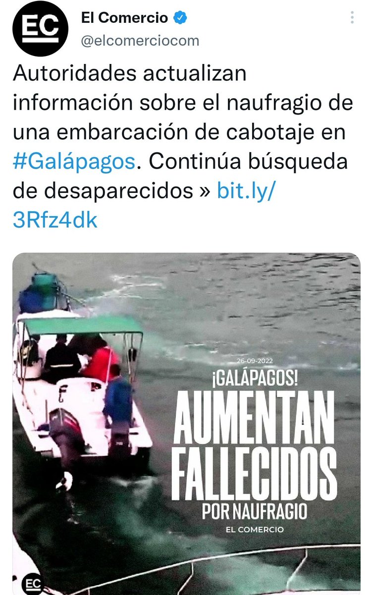 Exigimos respuestas por la aparente falta de control para embarcaciones de servicio turístico en Galápagos.
¿Quién tiene la responsabilidad?
¿Se esperará más personas fallecidas, para tomar medidas?
¿Cuáles serán las sanciones?