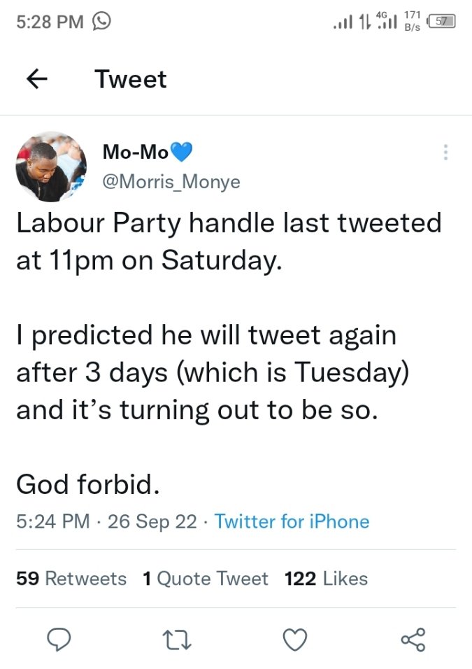 KayUgbaja's tweet photo. Why is @NgLabour not listening to the support groups and supporters of @PeterObi calling for that individual handling their Twitter account to be dropped? OBI-dience is better than sack-of-Rice ooo! https://t.co/nDZfuMpZu4