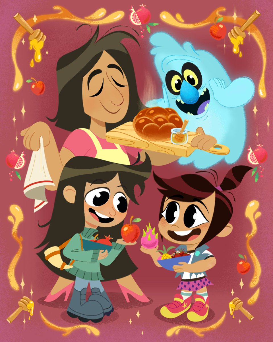 Disney's tweet photo. Shana tovah um'tukah, may you have a good and sweet new year, to all those celebrating #RoshHashanah!

(🎨 by John John Bajet) https://t.co/1wTS88fmoZ