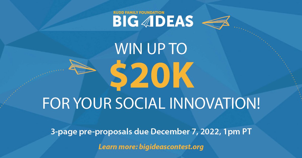 Big Ideas Contest (@bigideascontest) on Twitter photo Have a ‘Big Idea’ to solve a societal problem? Applications for the <a href="/BigIdeasContest/">Big Ideas Contest</a> are open! $20K to students with early-stage ideas. 3-page application due December 7th, 2022! Learn more at bigideascontest.org #UCBigIdeas Have a ‘Big Idea’ to solve a societal problem? Applications for the <a href="/BigIdeasContest/">Big Ideas Contest</a> are open! $20K to students with early-stage ideas. 3-page application due December 7th, 2022! Learn more at bigideascontest.org #UCBigIdeas