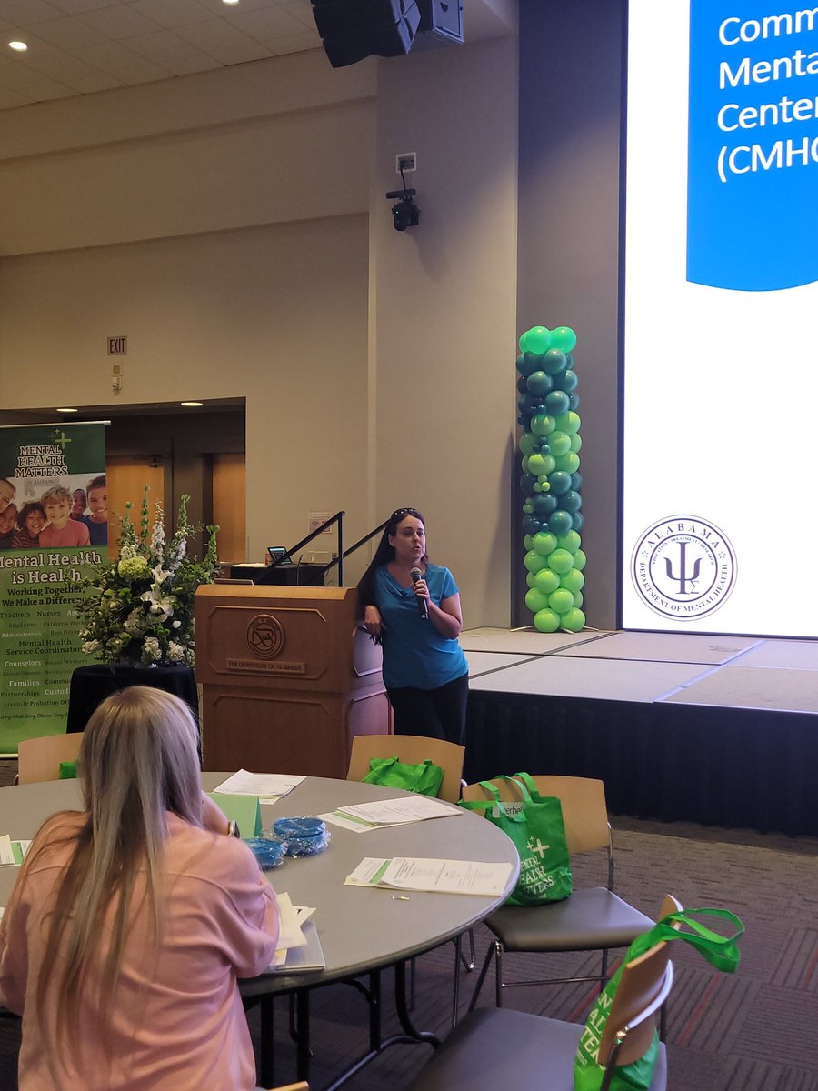 shenitrastokes1's tweet photo. Gayla Caddell of @ALMentalHealth speaks about the School-Based Mental Health Collaborative with the new MHSCs! @DegaSuper
@KayWarfield #alabamaachieves
#operationstudentsuccess
#ALMHSC https://t.co/sauJe4uzlh