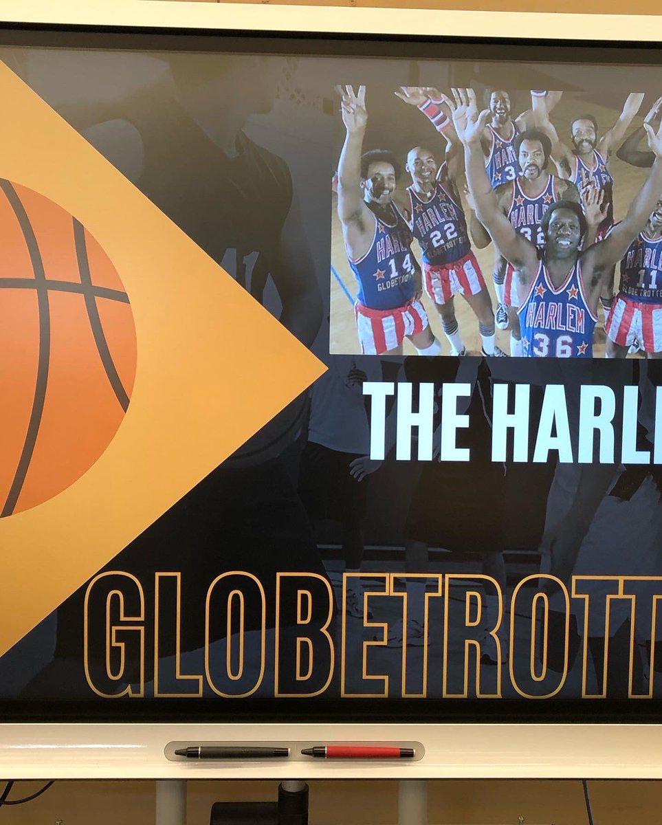 mjhsbears's tweet photo. MJH students got to try out their  🏀 skills this week in the library after discussing the Harlem Globetrotters and the Bluebonnet book Swish! https://t.co/RGdZQbBumL