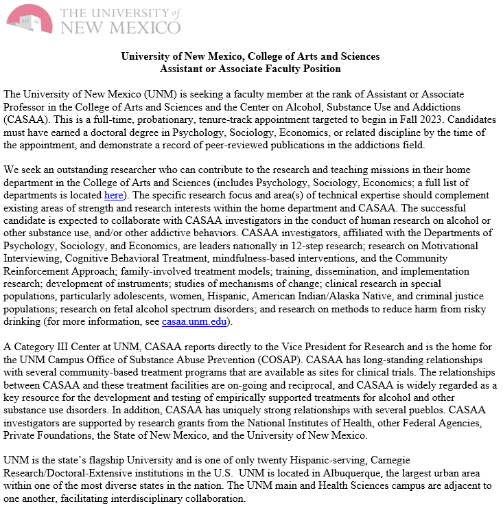 Center on Alcohol, Substance use, And Addictions tweet media