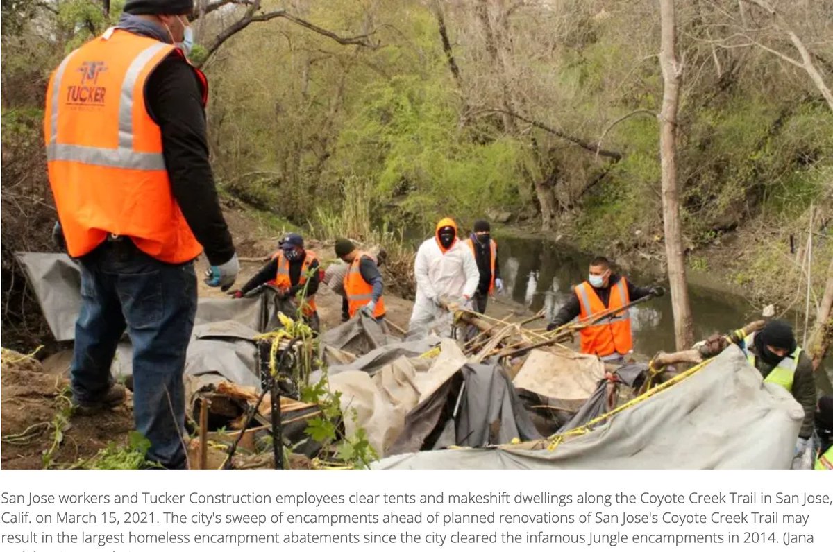 SVpainindex's tweet photo. SVPI stat 49 (out of 89):
238:   Number of sweeps of homeless encampments in San Jose in 2021.  
Comments? Suggestions? Retweet. 
@HomeFirstSCC @BillWilsonCtr @SVatHome @DSTNHome @rbramson @sjsu_sha @RaulPeralez @Ash_Kalra @SenDaveCortese @bayareahomeless https://t.co/EFJ2VUwCN7