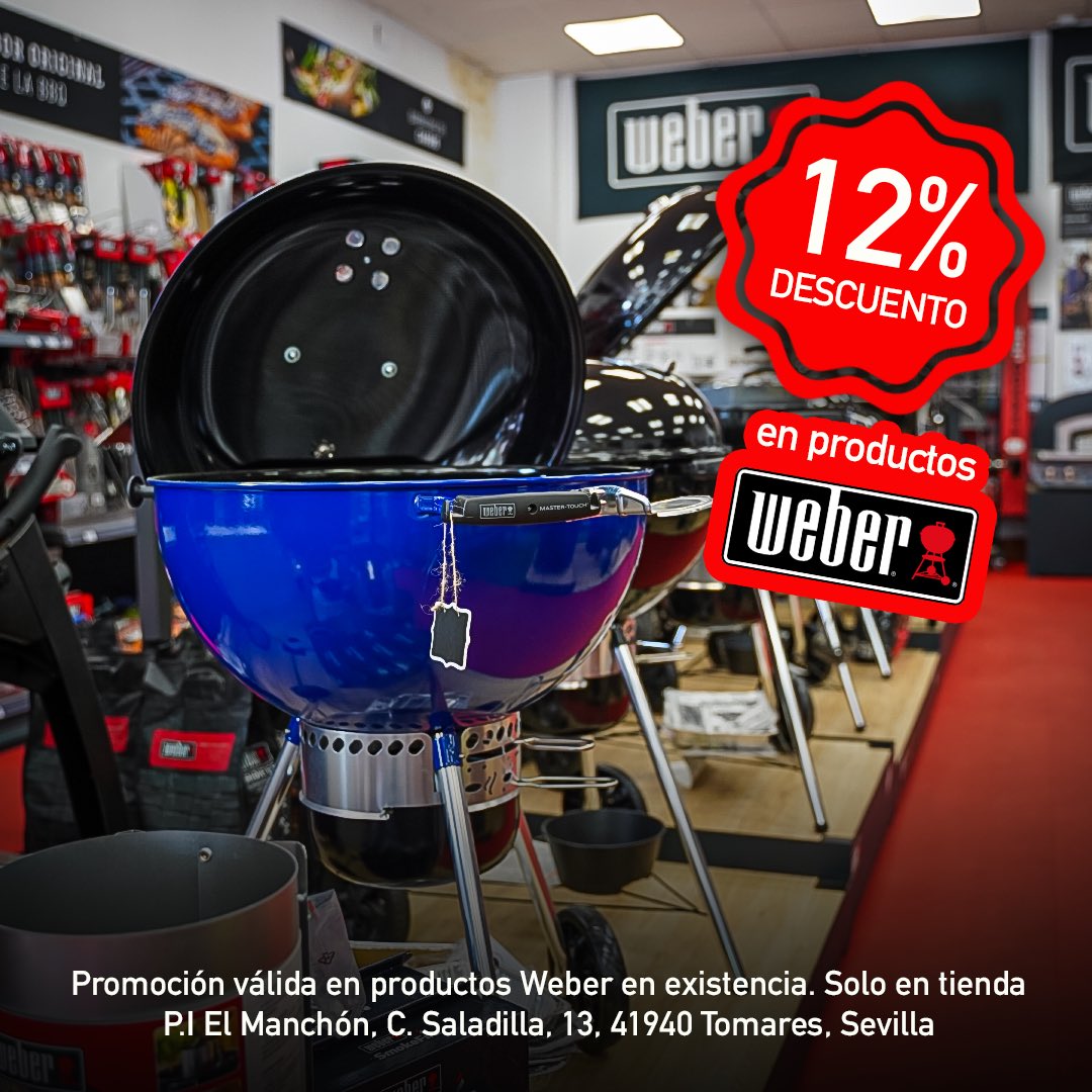 📢 12% DESCUENTO en productos Weber en existencia. 🔝😎😋

🔥 Promoción válida sólo en tienda. Aprovecha la oportunidad y visítanos 👇🏼

📍 Pl. El Manchón, C. Saladilla, 13, 41940 Tomares, Sevilla

#BarbacoaSevilla #Weber #WeberSevilla #barbacoa #bbq #grill #parrilla #Sevilla