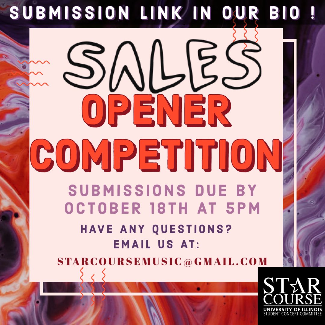 SALES OPENER COMPETITION INFORMATION! 🥁 🎸