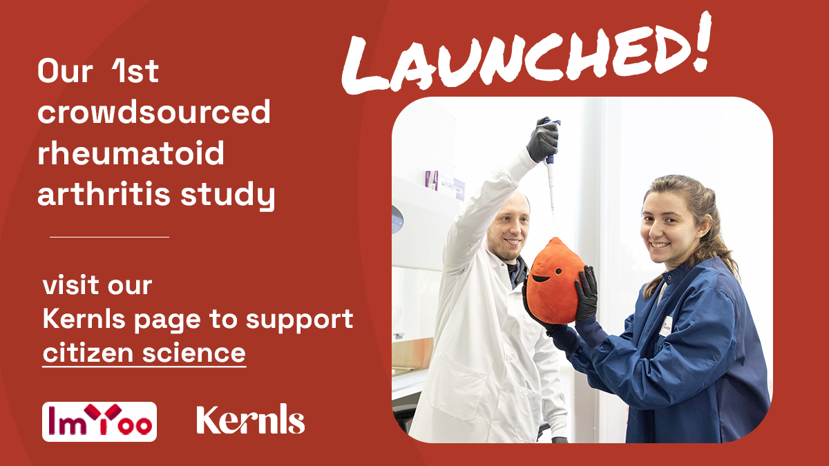 We've launched! We asked RA patients what they needed researched, so we're making it happen! Help us reach our goal of crowdsourcing our #rheumatoidarthritis study!

Donate, participate, share - anyone can advance the science with us.

go.kernls.com/3Uy6eHM