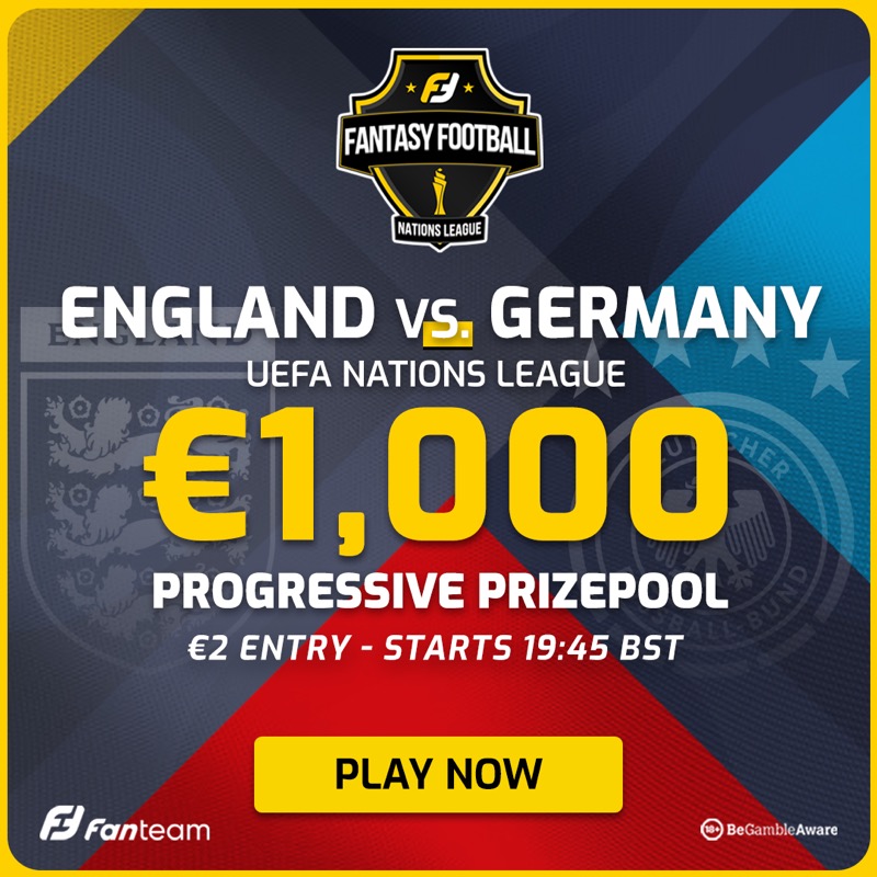 FanTeamOfficial's tweet photo. 🏴󠁧󠁢󠁥󠁮󠁧󠁿 TWITTER COMPETITION 🇩🇪

Fancying winning 1️⃣ of 5️⃣ FREE ENTRIES to our €20,000 Gameweek 9 Weekly Monster?

Of course you do!

🎟 𝗧𝗢 𝗘𝗡𝗧𝗘𝗥 🎟

1⃣ GUESS England’s 𝙁𝙄𝙍𝙎𝙏 𝙂𝙊𝘼𝙇𝙎𝘾𝙊𝙍𝙀𝙍 in tonight’s #ENGGER game (reply below)

2⃣ RT &amp; FOLLOW @FanTeamOfficial