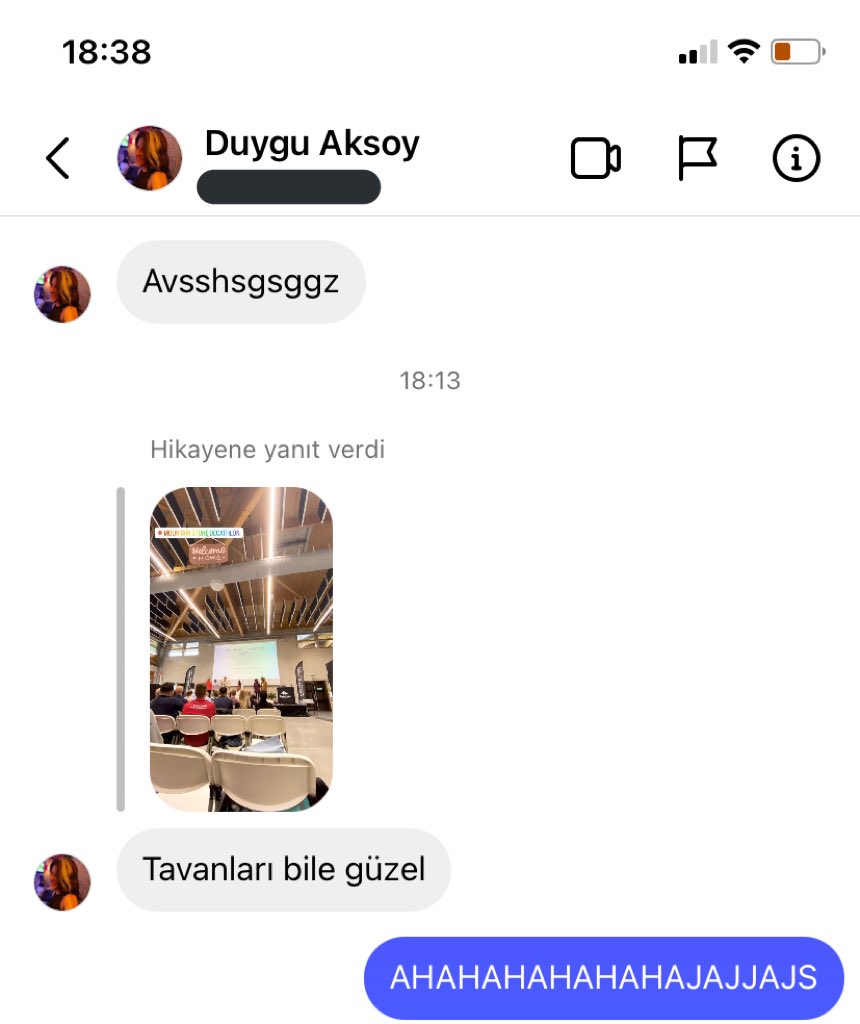 attığım her storye böyle dicek diye çok korkuyorum daha 1 hafta burdayım çünkü