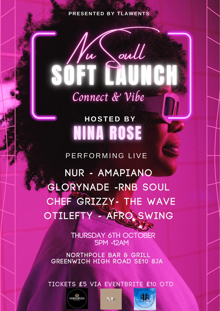 📣Announcement My First Event📣

Introducing you to NSTE Event🎟
✨Nu Soull x Tlawents✨

Soft launch Event is Next Month 
🗓 Thursday 6th October !

We have a dope line up, check the thread for more information and of course click the link for tickets !

eventbrite.com/e/419960913397