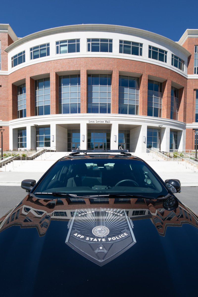 appstatepolice's tweet photo. Soon, we will be transitioning from gas-powered vehicles to an entire fleet of EVs, saving hundreds of thousands of dollars and reducing the community’s carbon footprint by about 145 metric tons annually, according to @appstate’s Office of Sustainability!

#sustainAppState https://t.co/HwOXF6ONsn