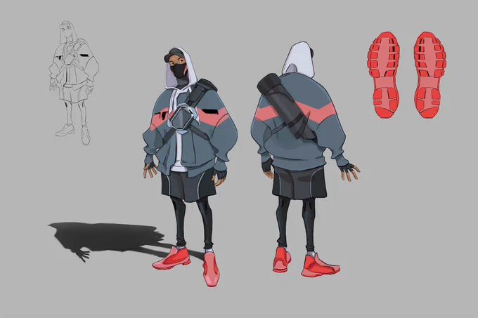 Meet Rayon! Finally finished my freerunner character design project 